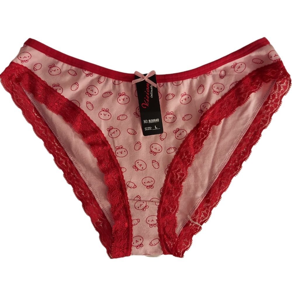 Pink Bunny & Carrot Print Panty NWT
